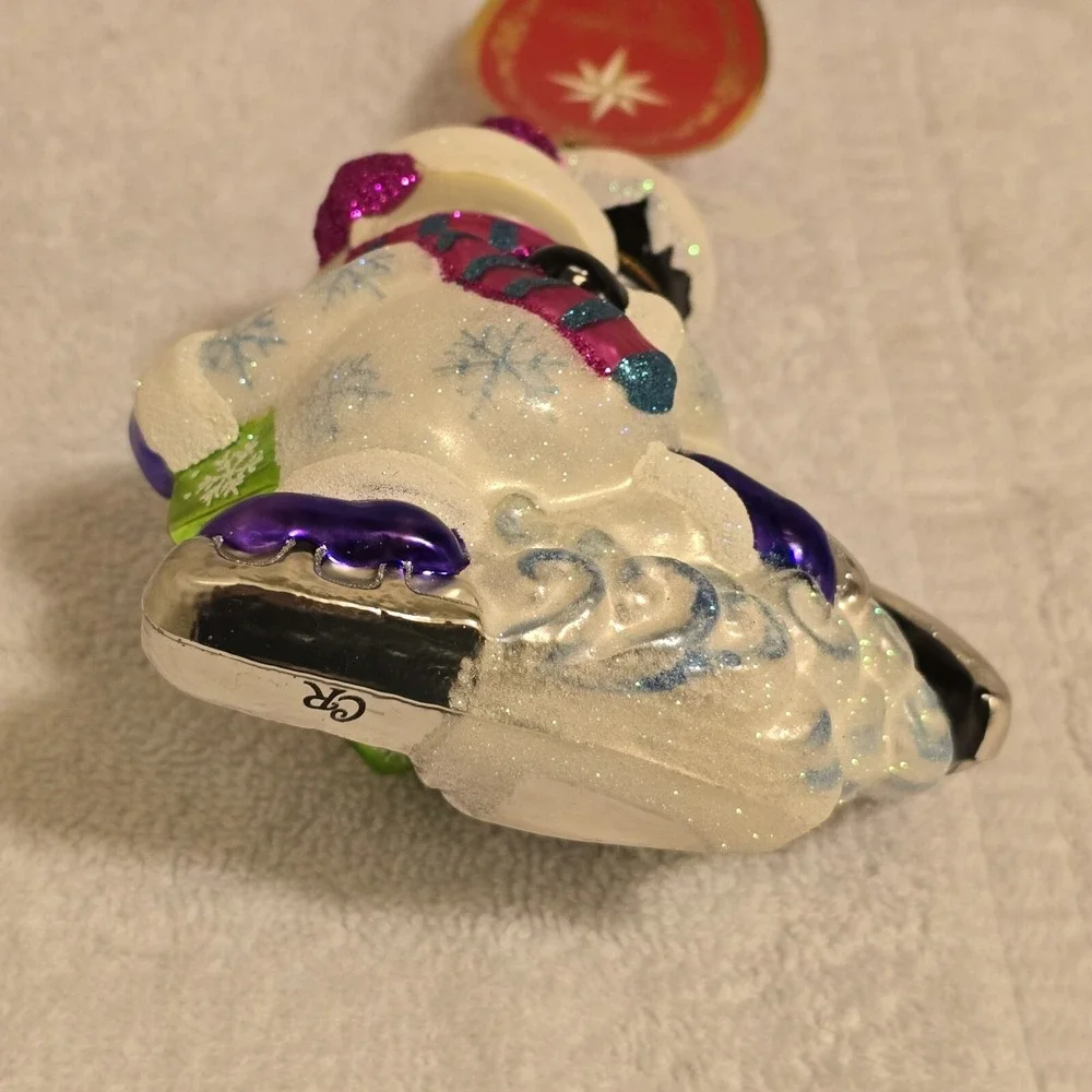 New Radko 1018873 Skating Snowman Couple Our‎ First Christmas Ornament